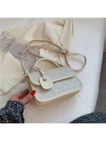 Outlet Single-shoulder messenger bag simple and fashionable embroidered thread portable small squ...