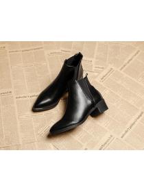 Outlet Fashionable Pointed toe chunky heel ankle boots