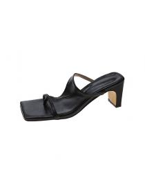 Outlet Fashion Summer Slippers Korean-style middle-heel 