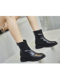 Outlet Sexy Round-toe Zipper Winter boots 