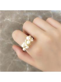 Outlet Natural freshwater pearl ring temperament ring