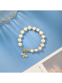 Outlet Natural pearl zircon chain bracelet for women