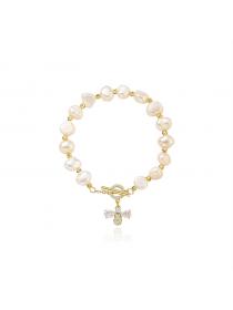 Outlet Natural pearl zircon chain bracelet for women
