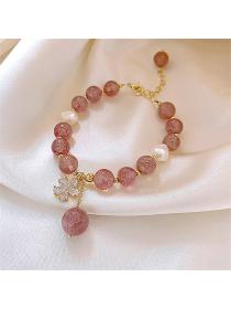 Outlet  Zircon Flower Strawberry Crystal Bracelet for women
