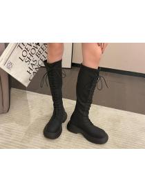 Outlet Vintage style Lace-up High boots