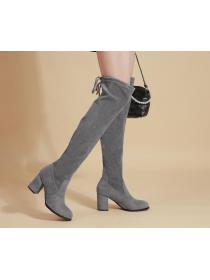 Outlet Elegant Suede Fashion High boots 