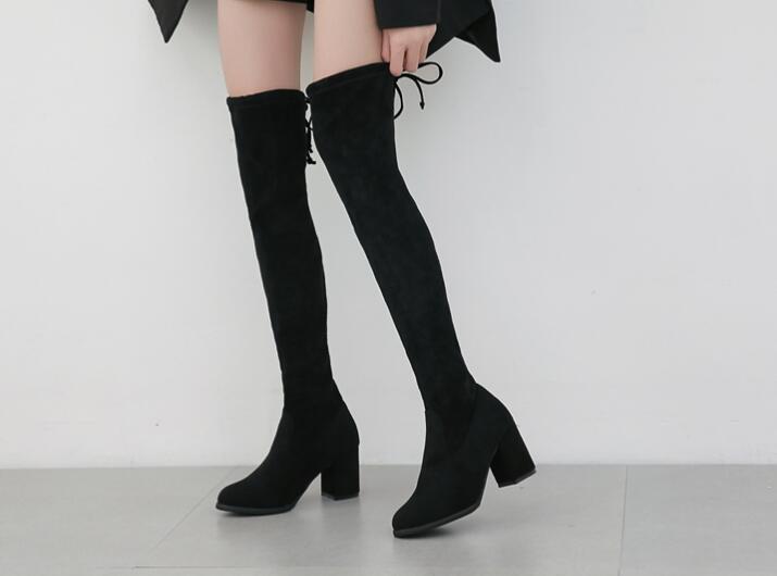 Outlet Sexy style Suede Fashion BHigh boots