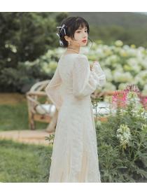 On Sale Lace   Hollow Out  Embroidery  Dress 