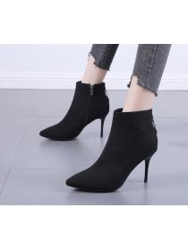  Outlet Sexy Point-toe Suede High heels Boots