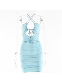 Outlet Hot style Hollow sexy short skirt women's strapless backless Bodycon dress
