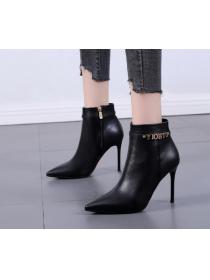 Outlet Sexy Point-toe Zipper High heels Boots