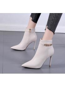 Outlet Sexy Point-toe Zipper High heels Boots