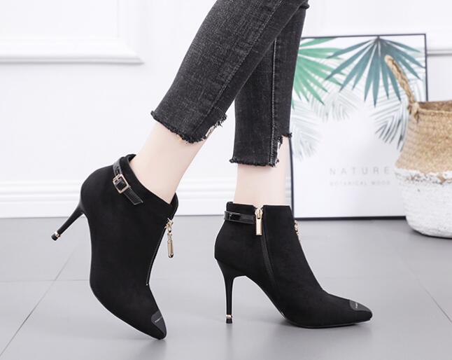 Outlet Fashion new Point-toe High heels Boots