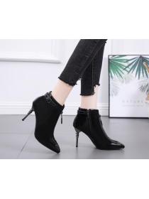 Outlet Sexy Patent leather zipper High heels Boots