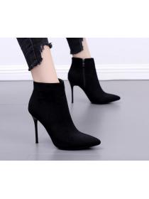 Outlet Sexy Point-toe Comfy Zipper High heels Boots