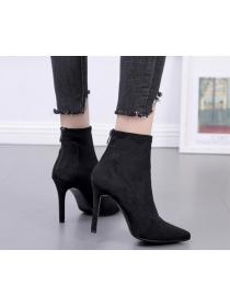 Outlet Sexy Point-toe Suede High heels Boots
