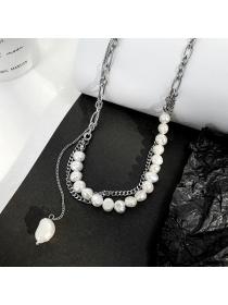 Korean fashion natural pearl necklace Jewely Simple Elegant Women’s Brass Ladies Accessories