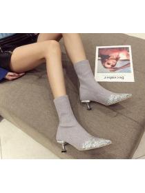 Outlet Autumn&winter pointed high-heel socks boots for women 