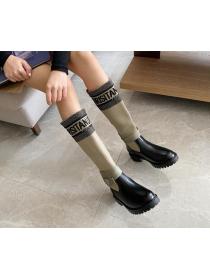 Outlet New soft leather high-tube long-tube knight boots flat boots