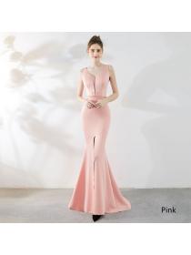 Outlet V-neck new sexy fishtail long evening dress