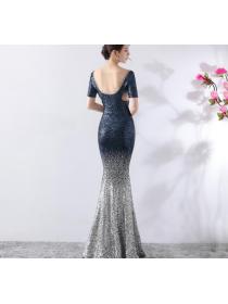 Outlet New Birthday party dress slimming host dress long evening dress