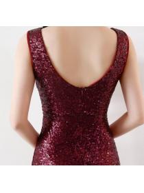 Outlet V-neck sexy party dress evening dress for women