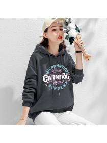 Outlet Winter fashion velvet loose Vintage style Hoodies for women