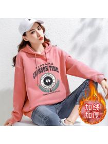 Outlet Winter Warm loose all-match hoodies for women