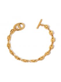 Korean fashion Women's chain hollow bracelet Jewely Simple Elegant Women’s copper Ladies Accessories