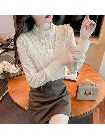 On Sale Stand Collars Lace Nobel  Blouse 