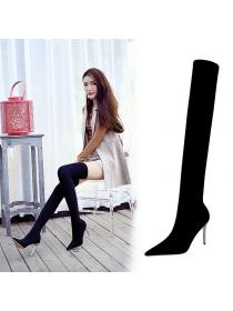 Outlet Stiletto high-heeled nightclub pointed toe elastic stocking boots for women
