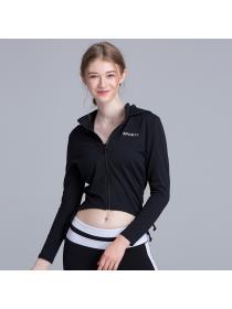 Outlet European fashion yoga tops long-sleeved fitness clothes quick-drying clothes