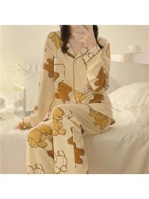 Outlet Simple fashion student cute bear cartoon spring home wear