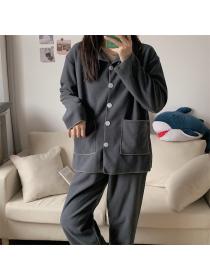 Outlet Korean fashion thickened velvet long-sleeved women's home clothes
