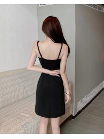 Outlet For Sale Fashion split high waist chain spicegirl short temperament dress