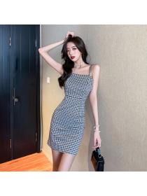 Outlet  Slim all-match simple sling dress