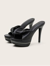 Outlet European style summer high-heeled shoes fine-root platform