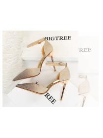 Fine-root mixed colors shoes pointed banquet sandals for women