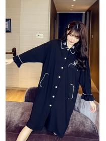 On Sale Spring and autumn night dress pure pajamas for women