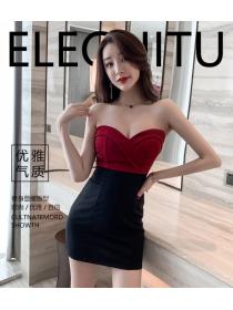 For Sale Low-cut tight halter sexy wrapped chest slim dress