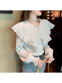 Outlet Matching shirt large collar tops for women