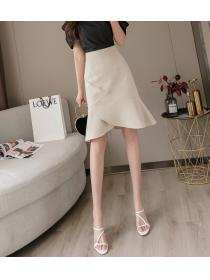 Outlet Fashion Style Lotus leaf edges high waist irregular skirt for women