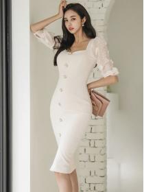 On Sale Lace Hollow Out Gauze Matching Dress