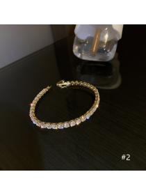 Outlet Spring New Geometric Zircon Bracelet Women’s brass Ladies Accessories