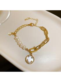 Outlet Korean freshwater pearl diamond-studded luxury temperament bracelet for women