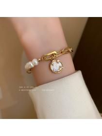 Outlet Korean freshwater pearl diamond-studded luxury temperament bracelet for women