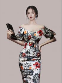 korean style  slim temperament all-match Fashion Dress