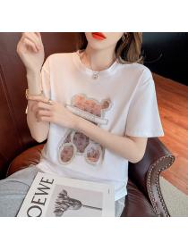 Outlet Loose Korean style T-shirt all-match tops for women