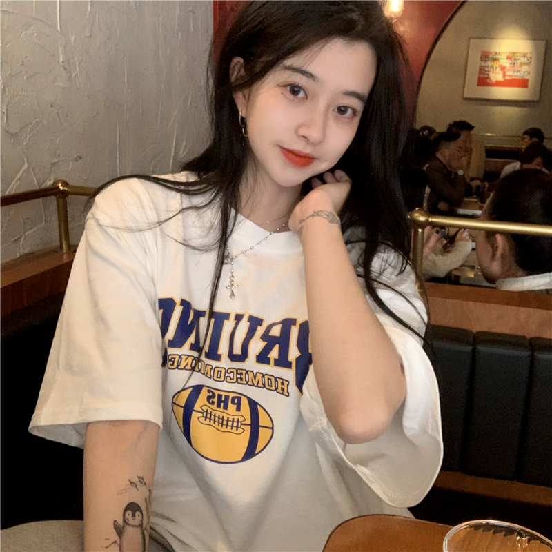 Outlet Loose Korean style tops student summer T-shirt for women