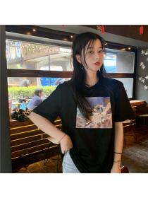 Outlet Korean style all-match summer T-shirt for women